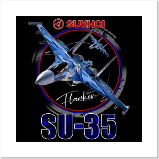 Sukhoi SU-35 Flanker Fighterjet Posters and Art